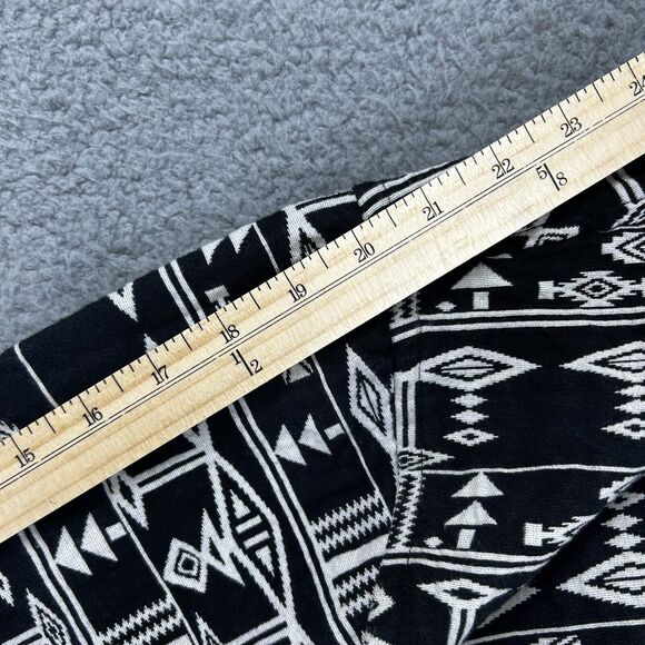 Jane Ashley Womens Jacket Coat Black Aztec Southwest Pocket 100% Cotton Size XL - Picture 8 of 9